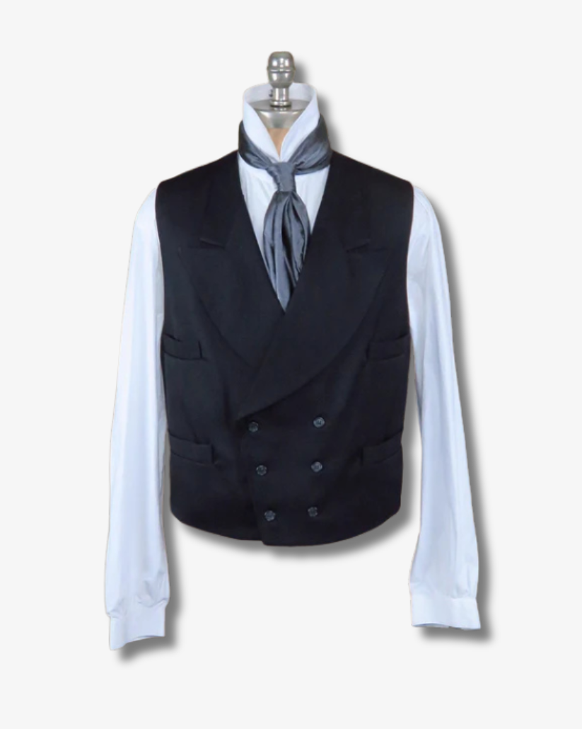 Black Gabardine Wool | Vest | Production Registry