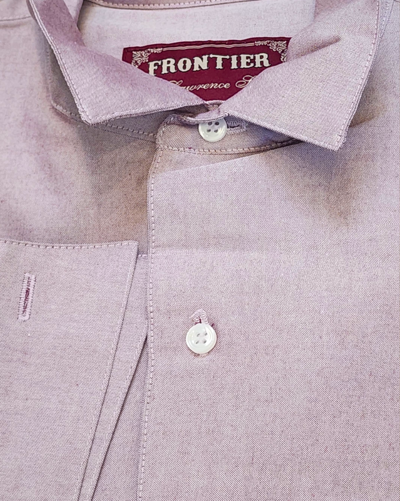 Men's Tuxedo Shirt - Burgundy End on End