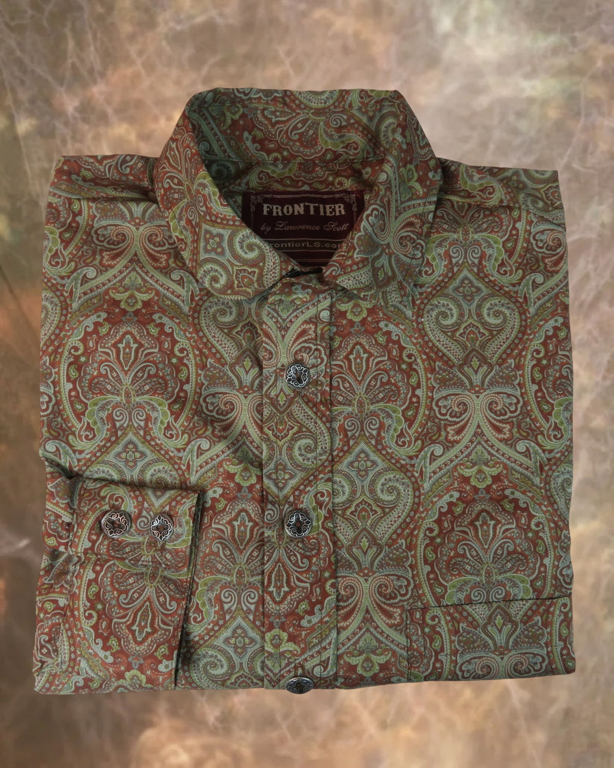 rust dress shirt Rust Paisley Men's Dakota Shirt X-Large