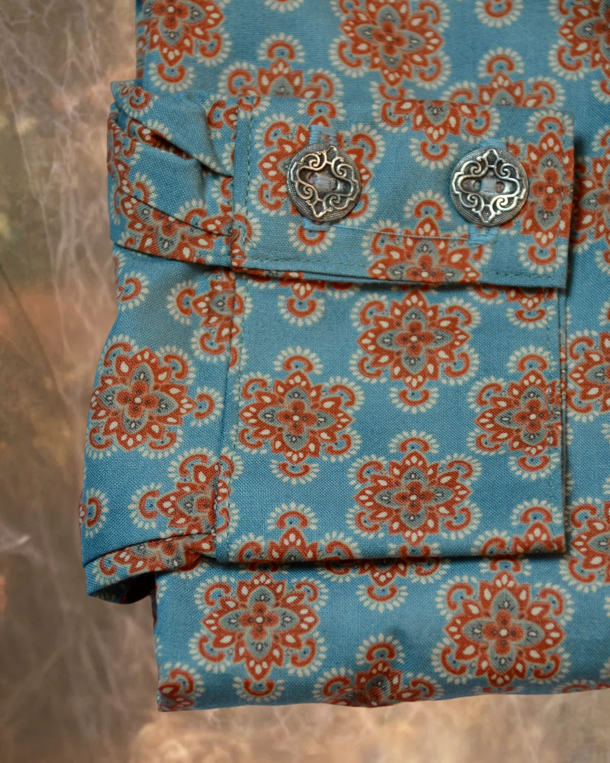 Red and Blue Starburst Men's Dakota Shirt