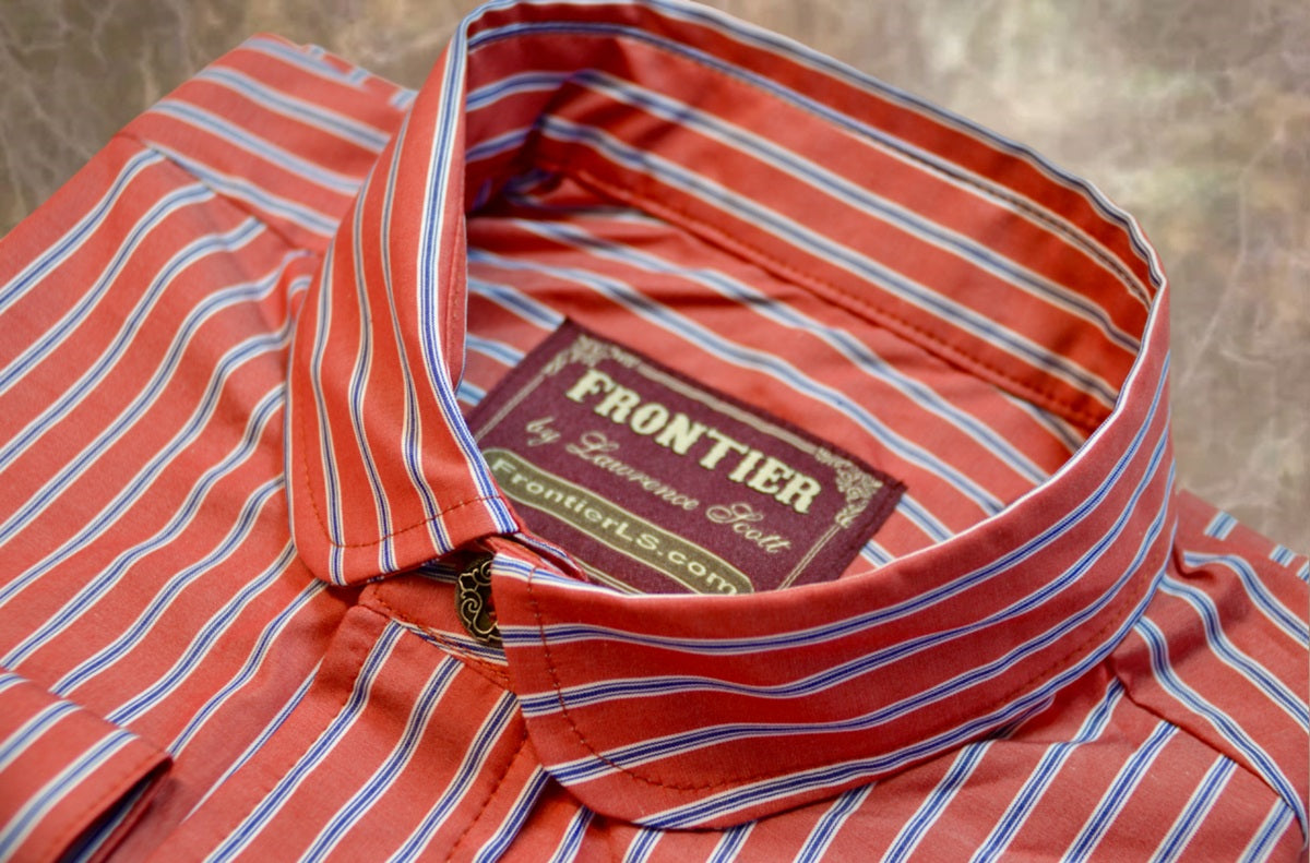 Red with Blue Stripe Men's Dakota Shirt