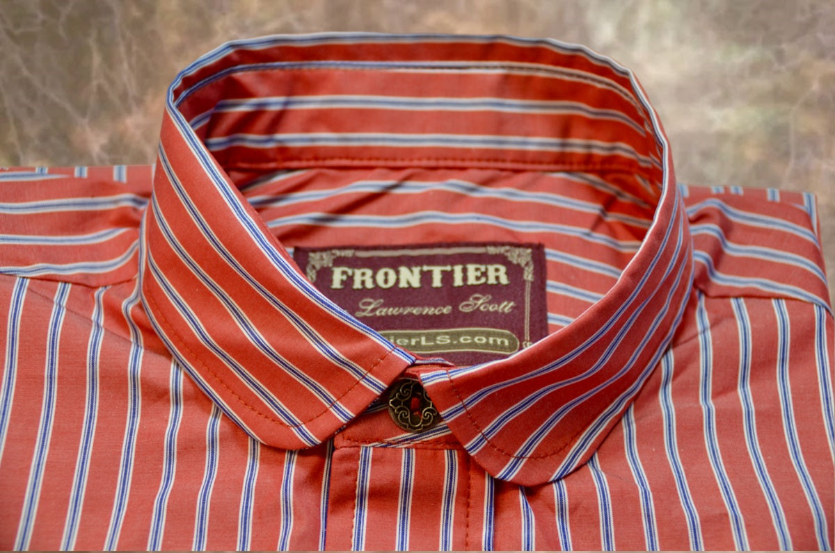 Red with Blue Stripe Men's Dakota Shirt