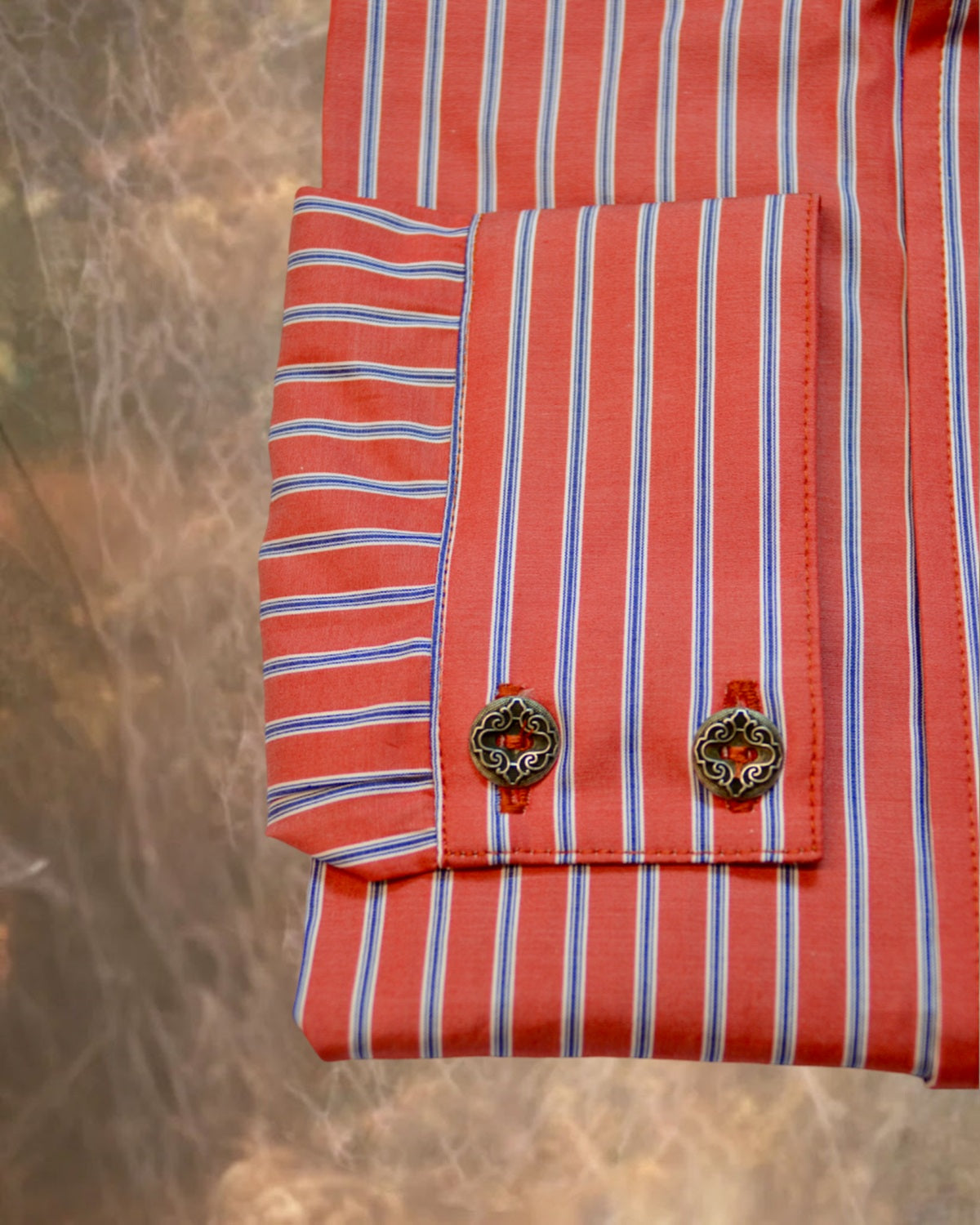 Red with Blue Stripe Men's Dakota Shirt