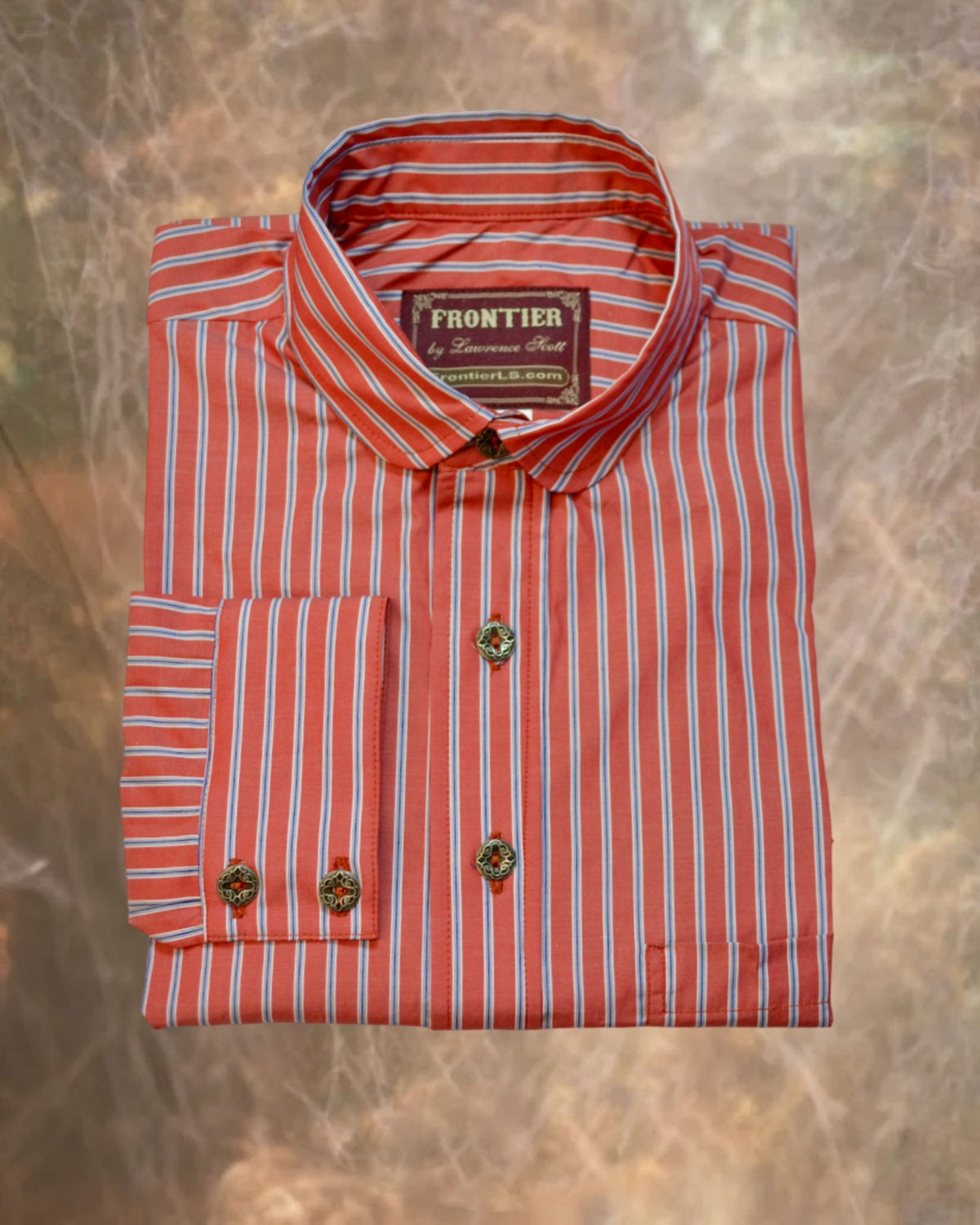 Red with Blue Stripe Men's Dakota Shirt