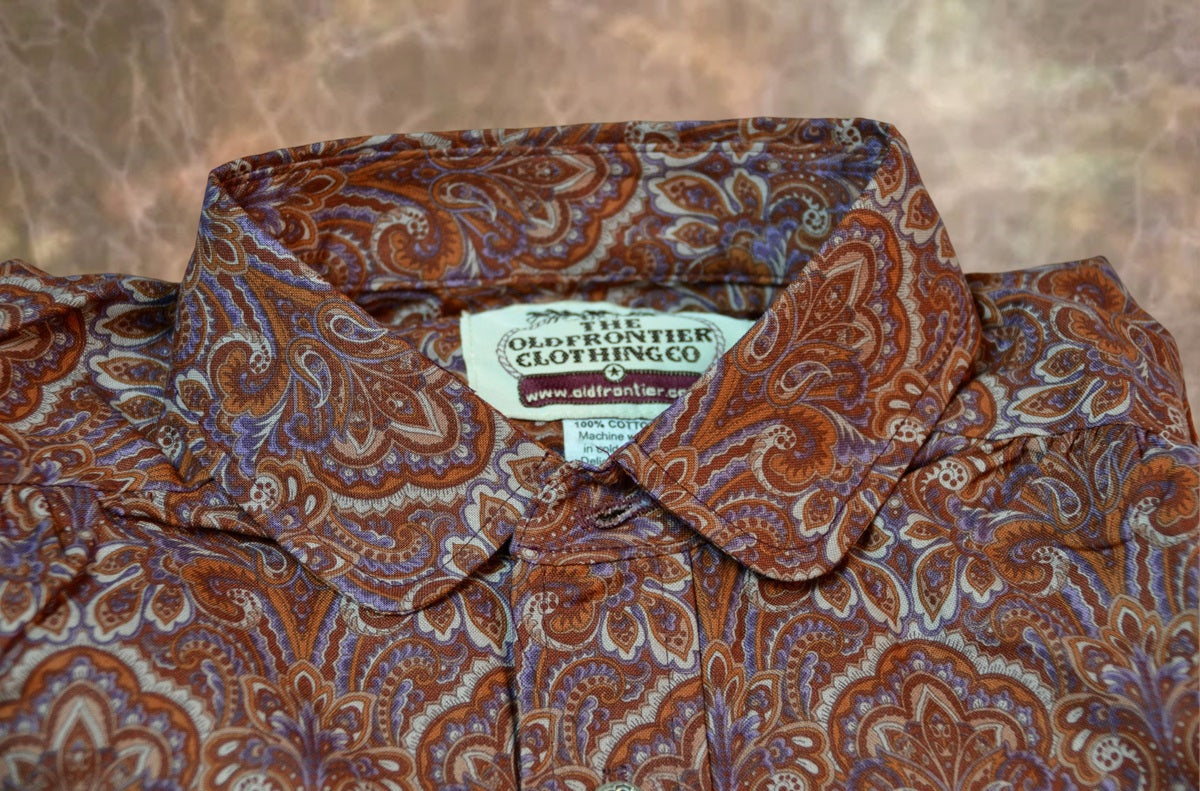 Purple Haze Paisley Men's Victorian Shirt