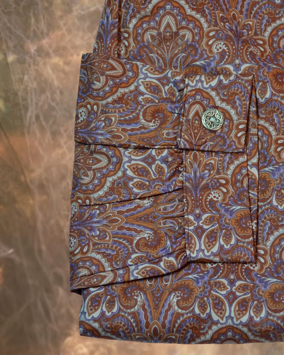 Purple Haze Paisley Men's Victorian Shirt