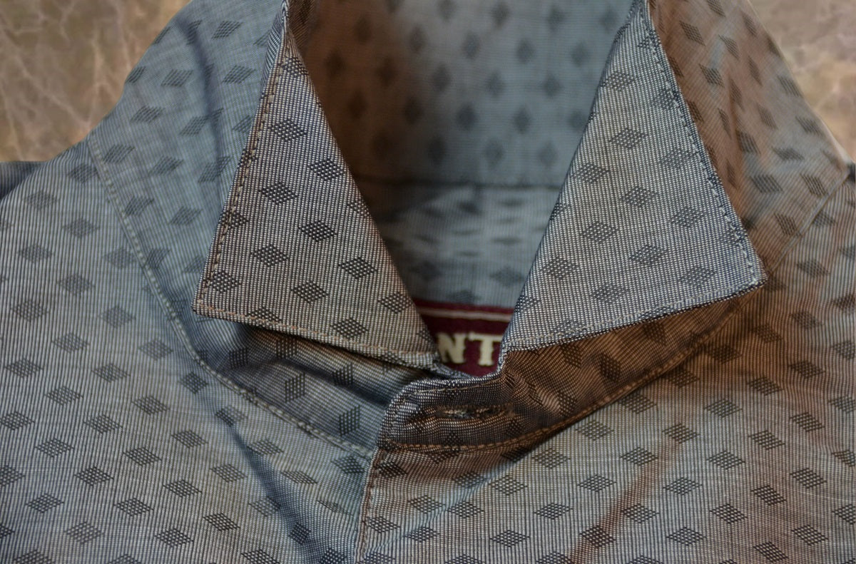 Slate Blue Diamond Men's Tuxedo Shirt
