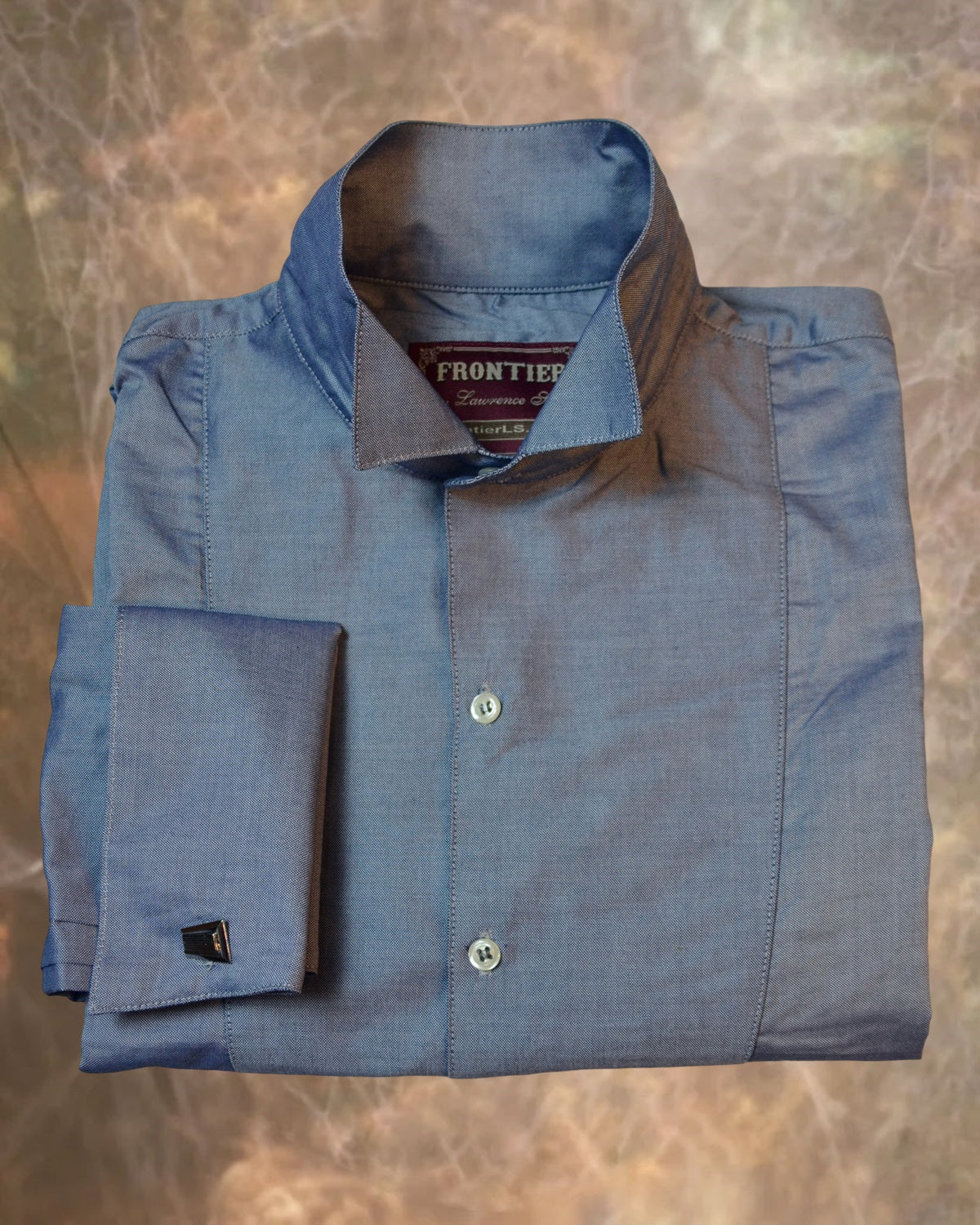 Pinpoint Oxford Blue Men's Tuxedo Shirt