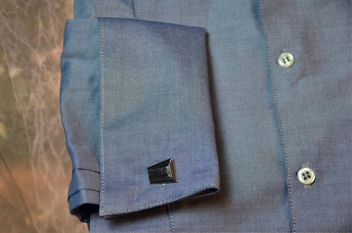 Pinpoint Oxford Blue Men's Tuxedo Shirt