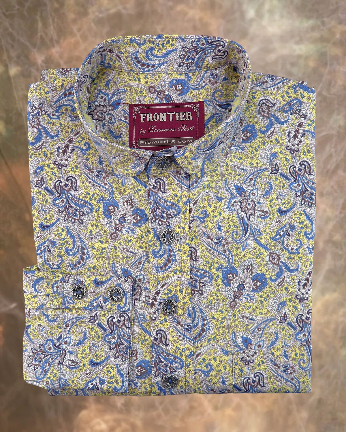 Durango Paisley in Yellow and True Blue Men's Dakota Shirt