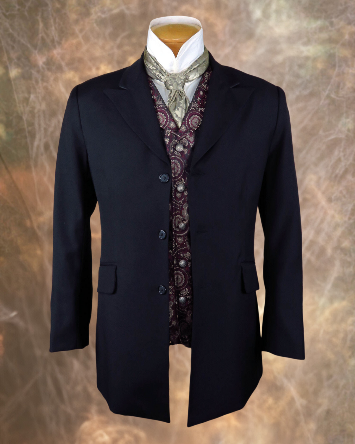 Black Gabardine Town Coat | Men's Western Cut Blazer & Heritage Jacket | FRONTIER FRONTIER Black Gabardine Town Coat | Men's Western Cut Blazer & Heritage Jacket | FRONTIER FRONTIER