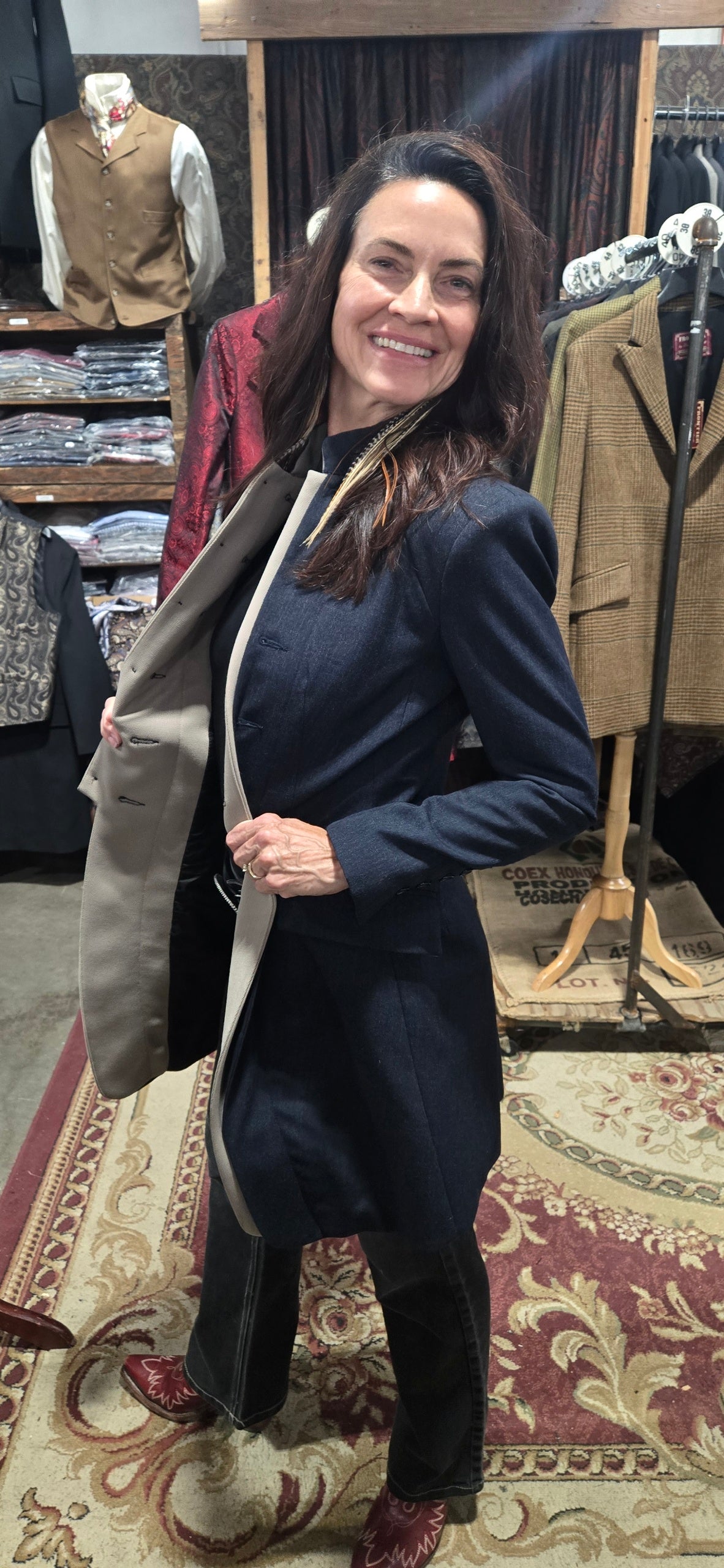Women's Military Coat - Dark Denim