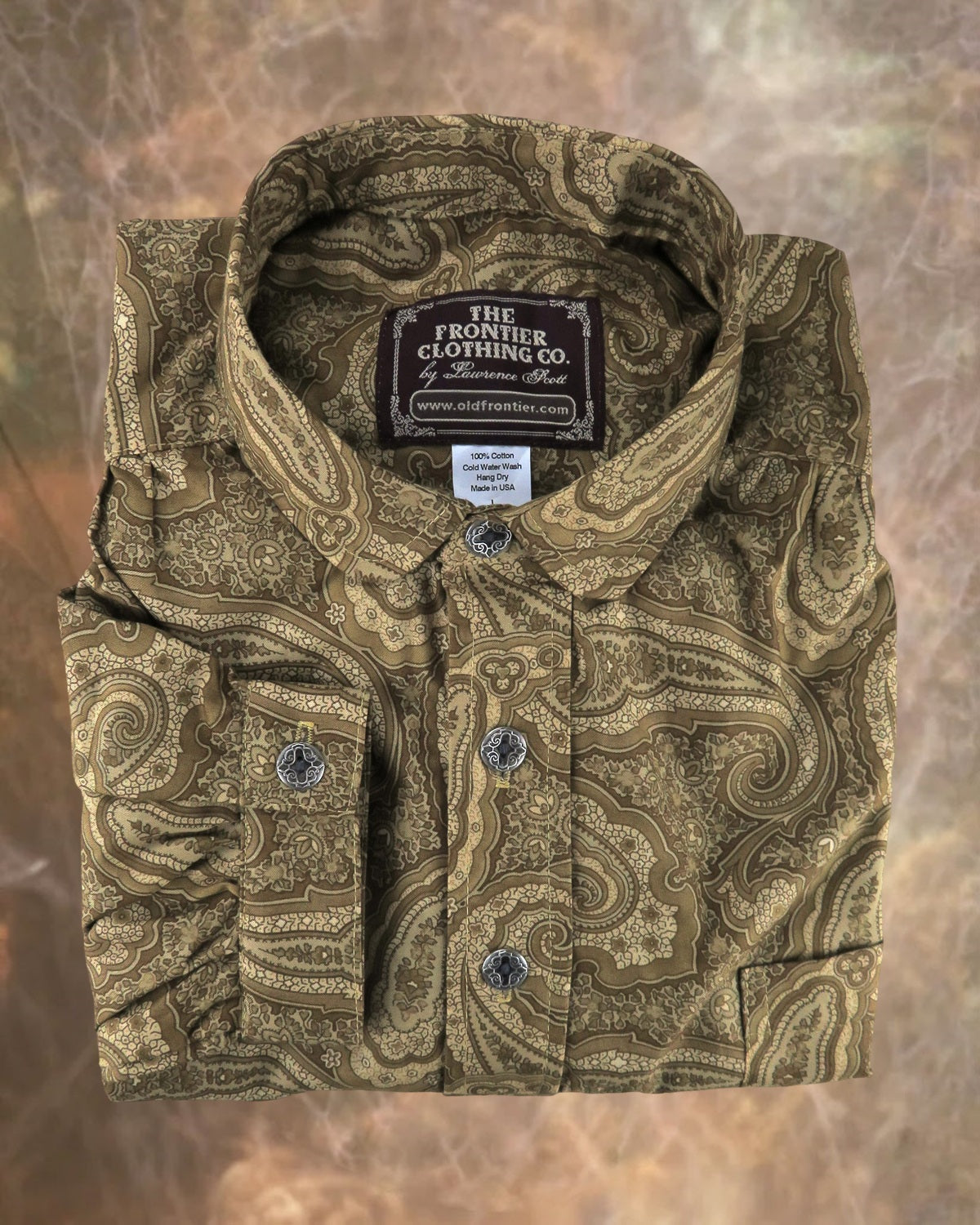 Sand Tan Floral Men's Victorian Shirt