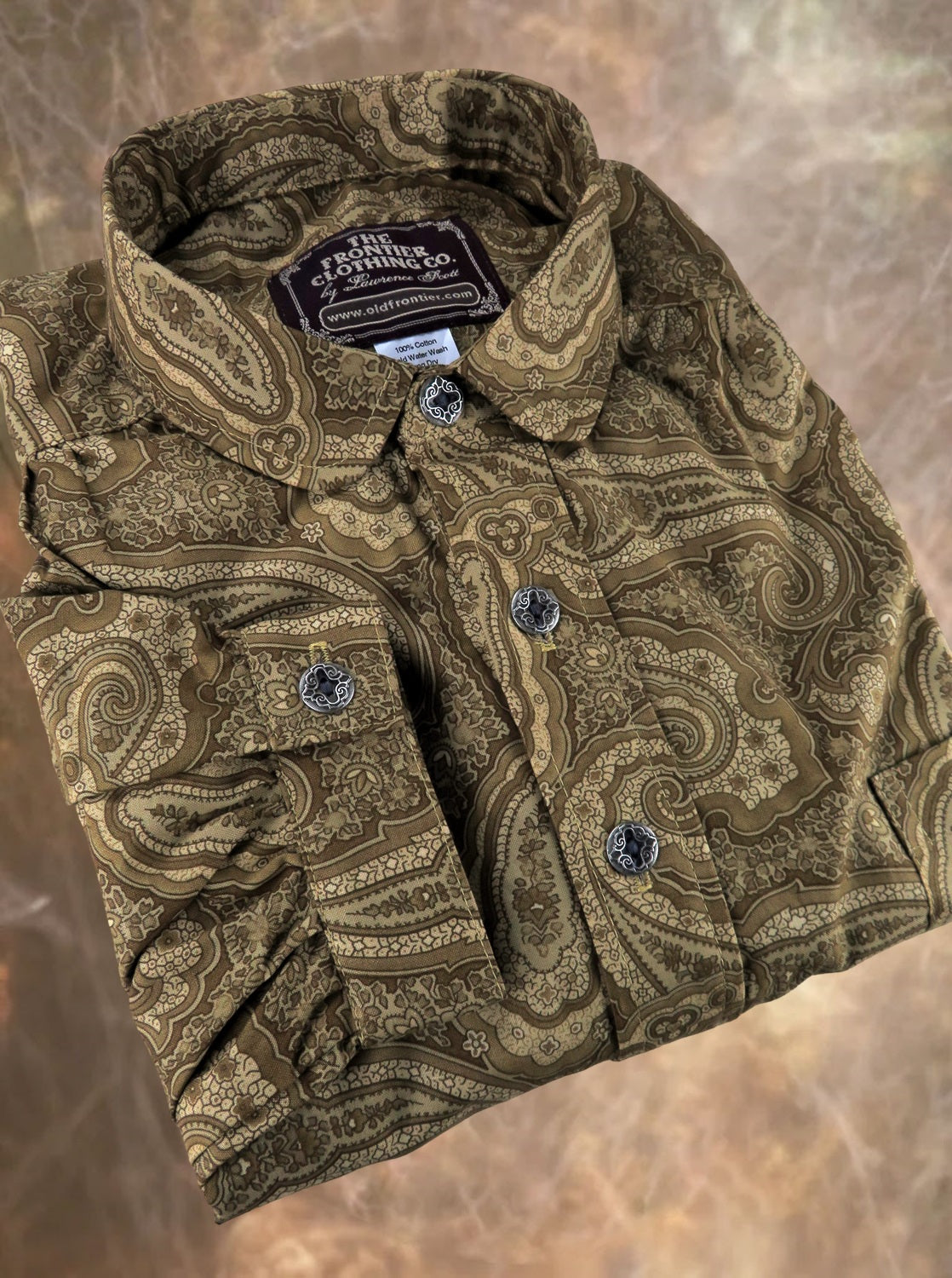 Sand Tan Floral Men's Victorian Shirt