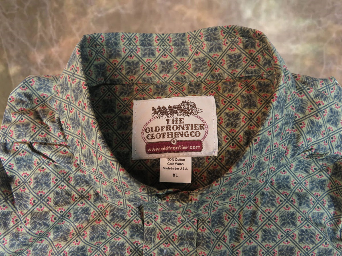 Olive and Red Lattice - Men's Victorian Shirt