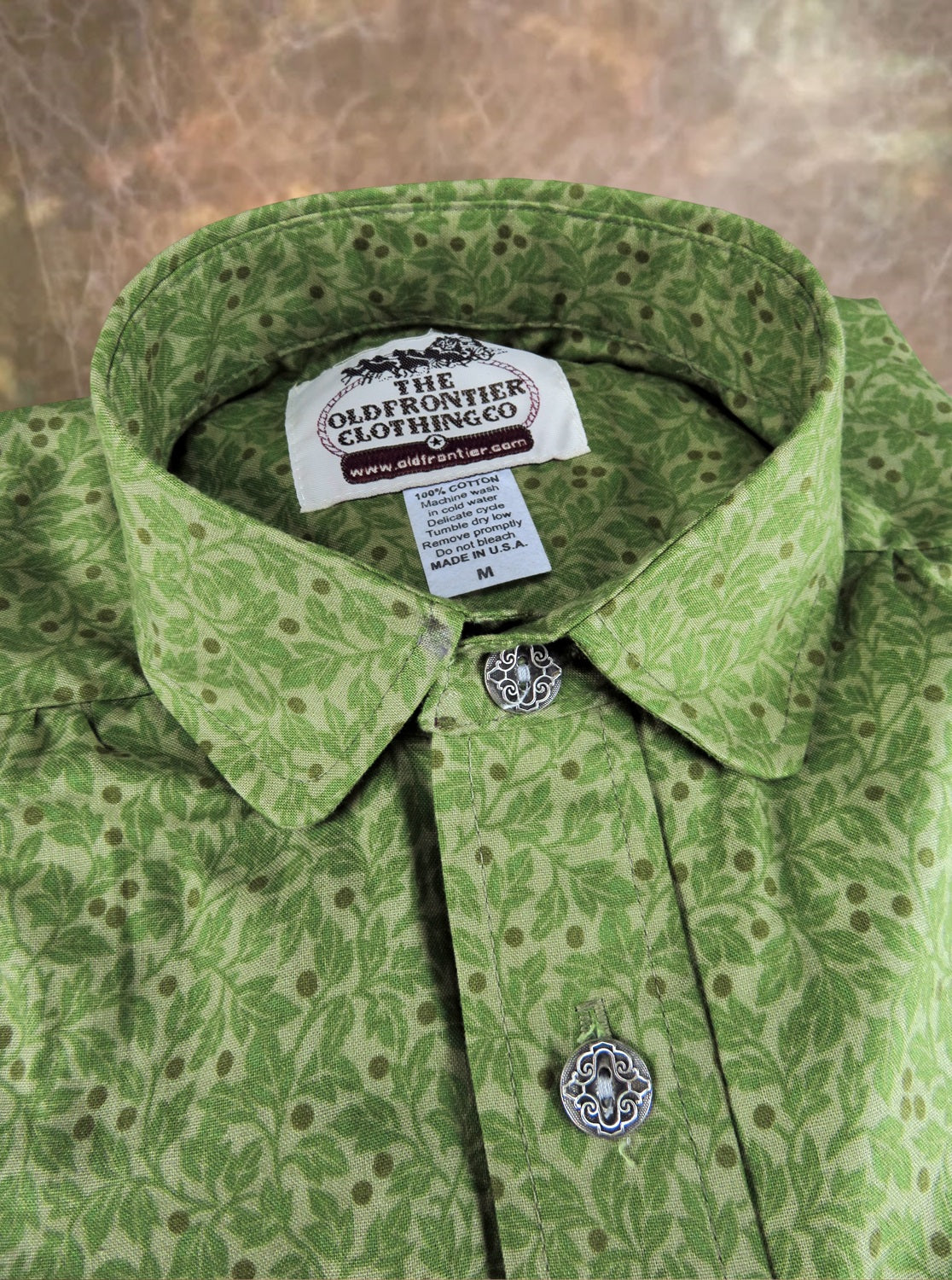 Fern Green and Seafoam Calico Men's Victorian Shirt