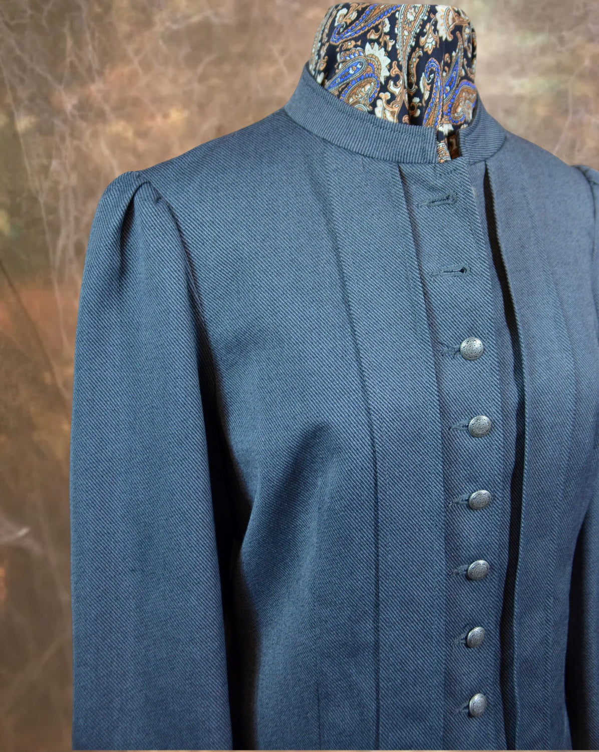 Women's Victoriana Peplum Coat – Grey Twill