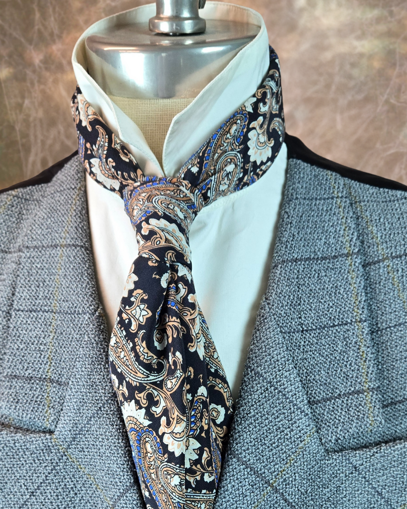 Men's Double Breasted Vest - Grey with Black and Yellow Windowpane