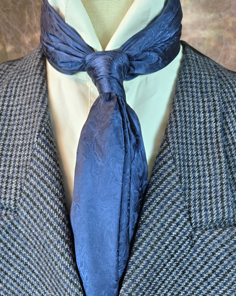 Men's Double Breasted Vest - Black, Grey and Navy Houndstooth Tweed