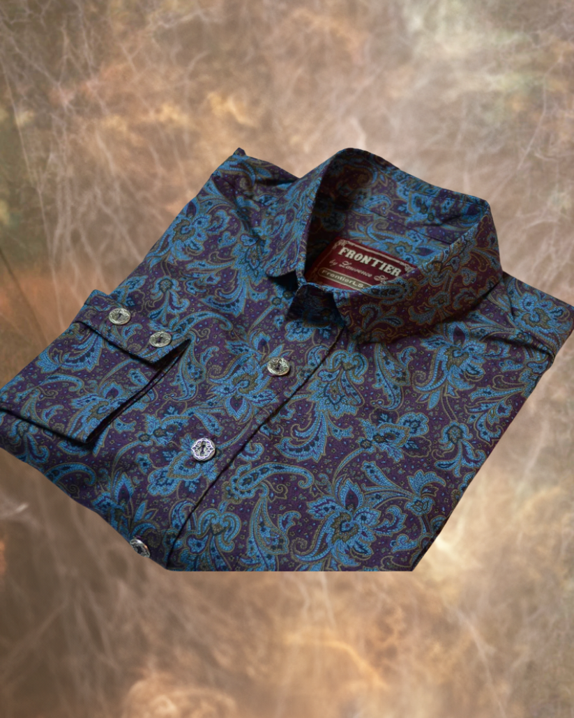 Purple Floral Paisley Men's Dakota Shirt