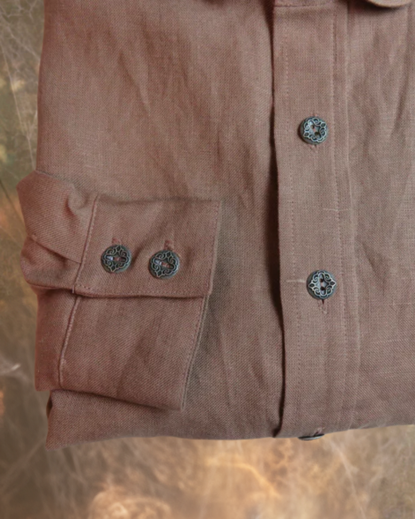 Mauve Men's Dakota Shirt 100% linen