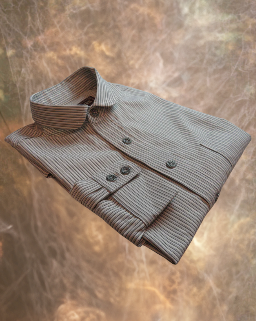 Graphite and White Stripe Men's Dakota Shirt
