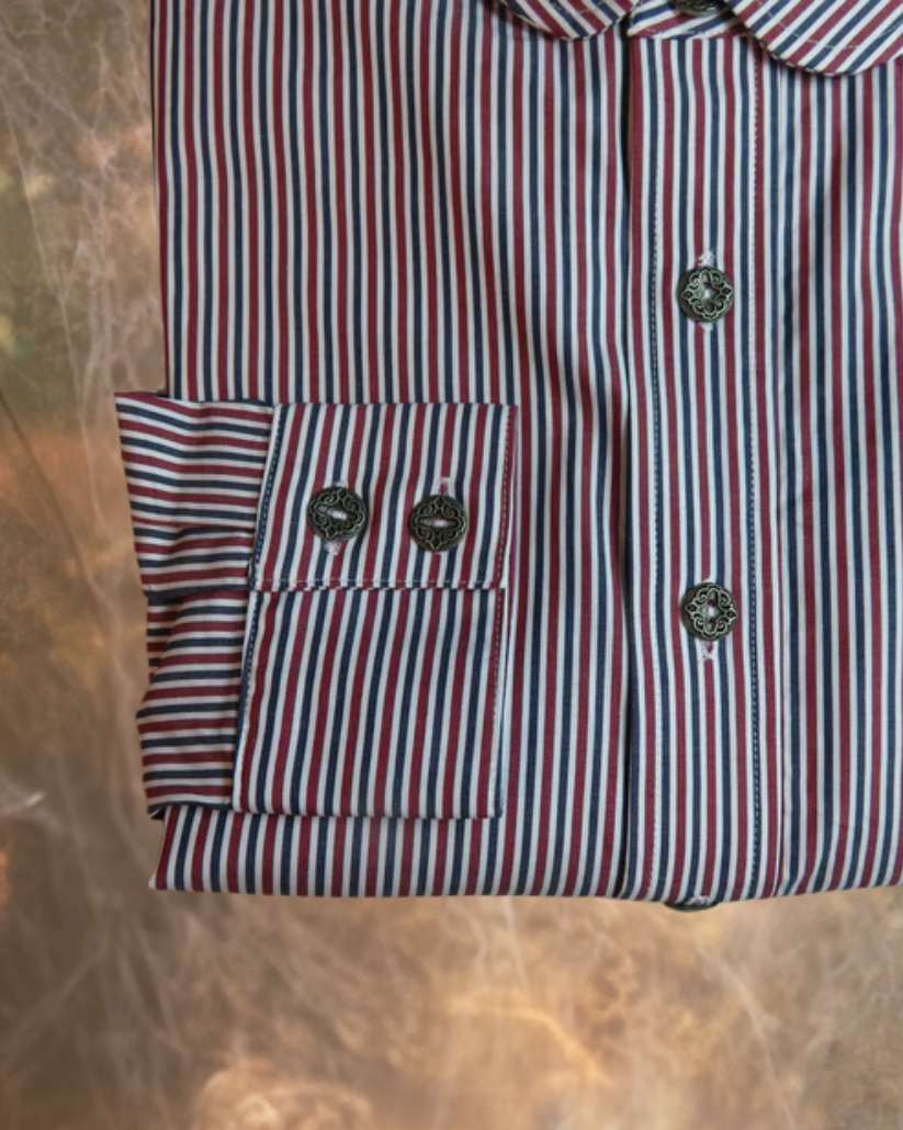 Red, Blue and White Stripe Men's Dakota Shirt