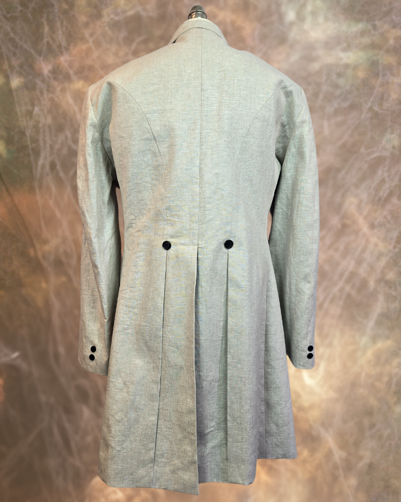 Men's Antique White Tweed Frock Coat