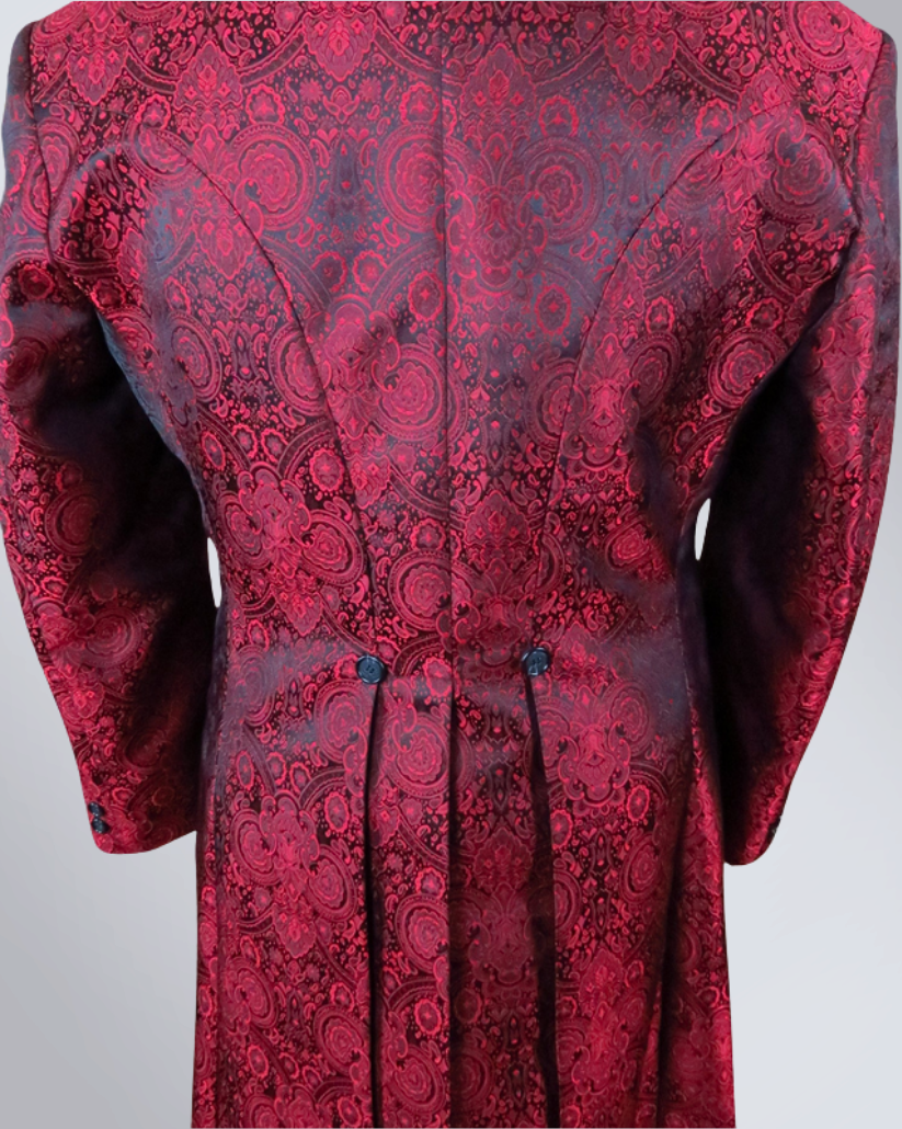 Men's Red Brocade Frock Coat