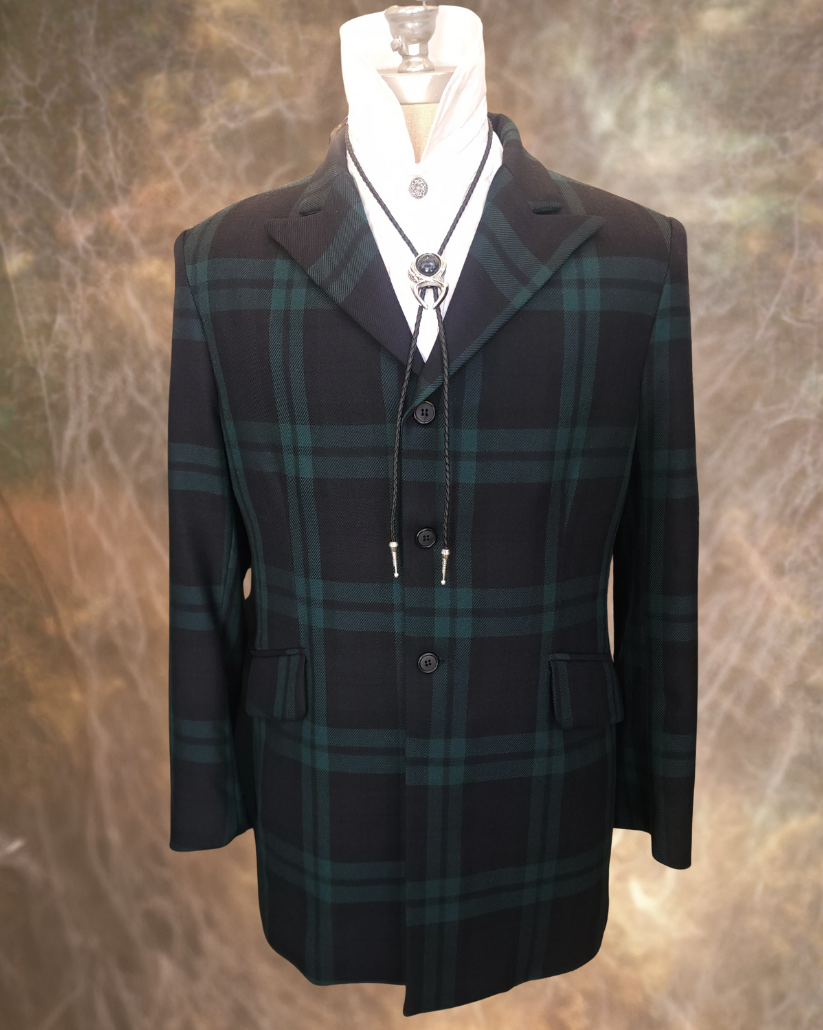 Black Watch Plaid Town Coat | Men's Western Cut Blazer & Heritage Jacket | Frontier by Lawrence Scott 38