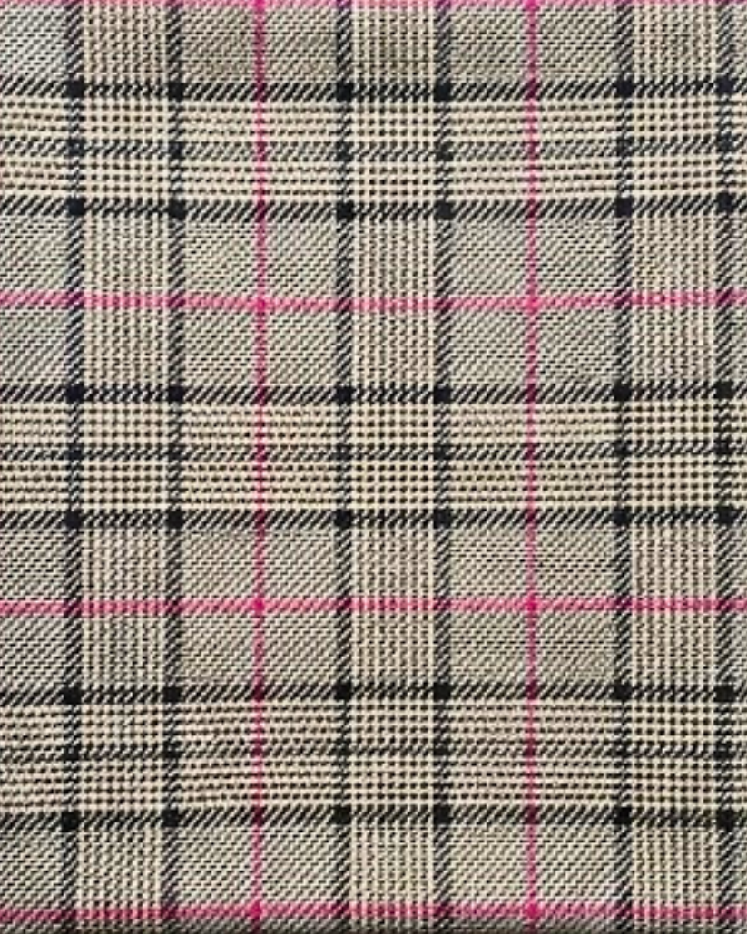 Women's Pink Electric Mesa Glen Plaid Frock Coat