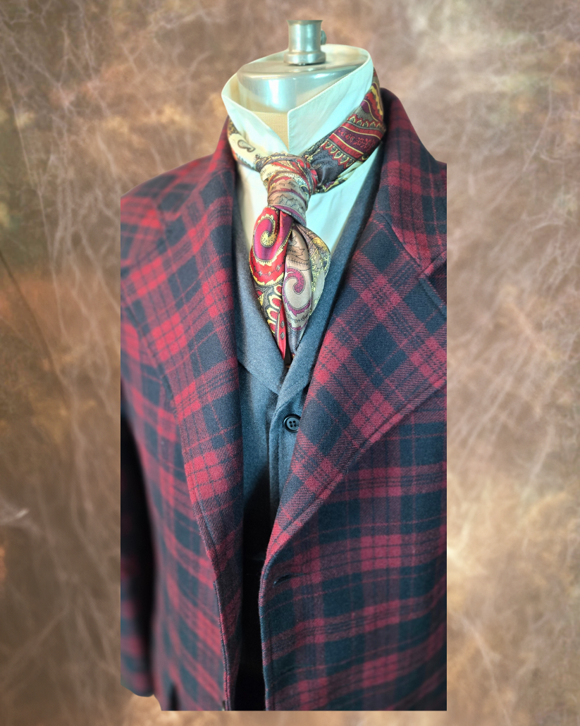 Men's Frock Coat - Yukon Red and Black Plaid