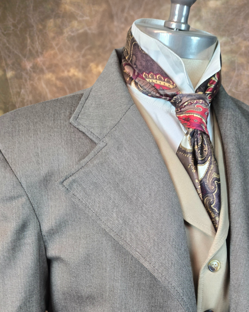 Men's Grey Wool Frock Coat