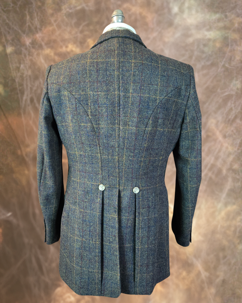 Men's Town Coat - Multi-Color Tweed Glen Plaid