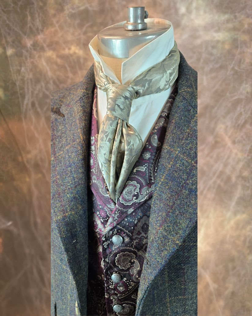 Men's Town Coat - Multi-Color Tweed Glen Plaid