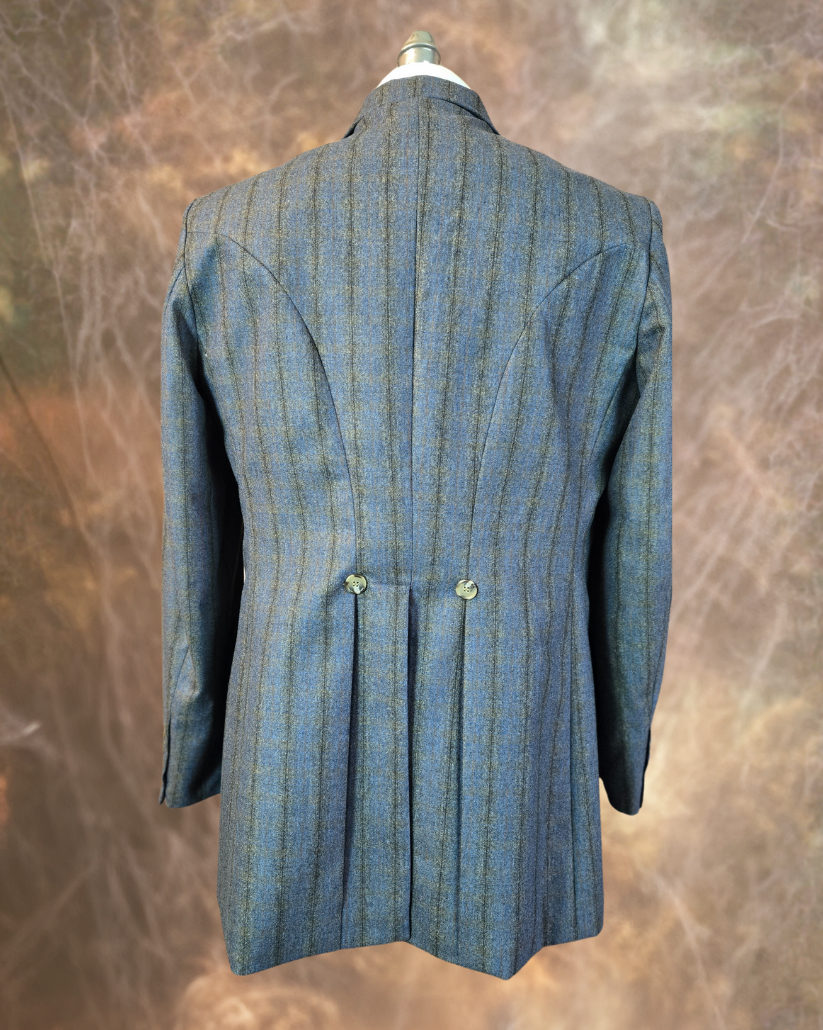 Men's Town Coat - Periwinkle with Grey Stripe