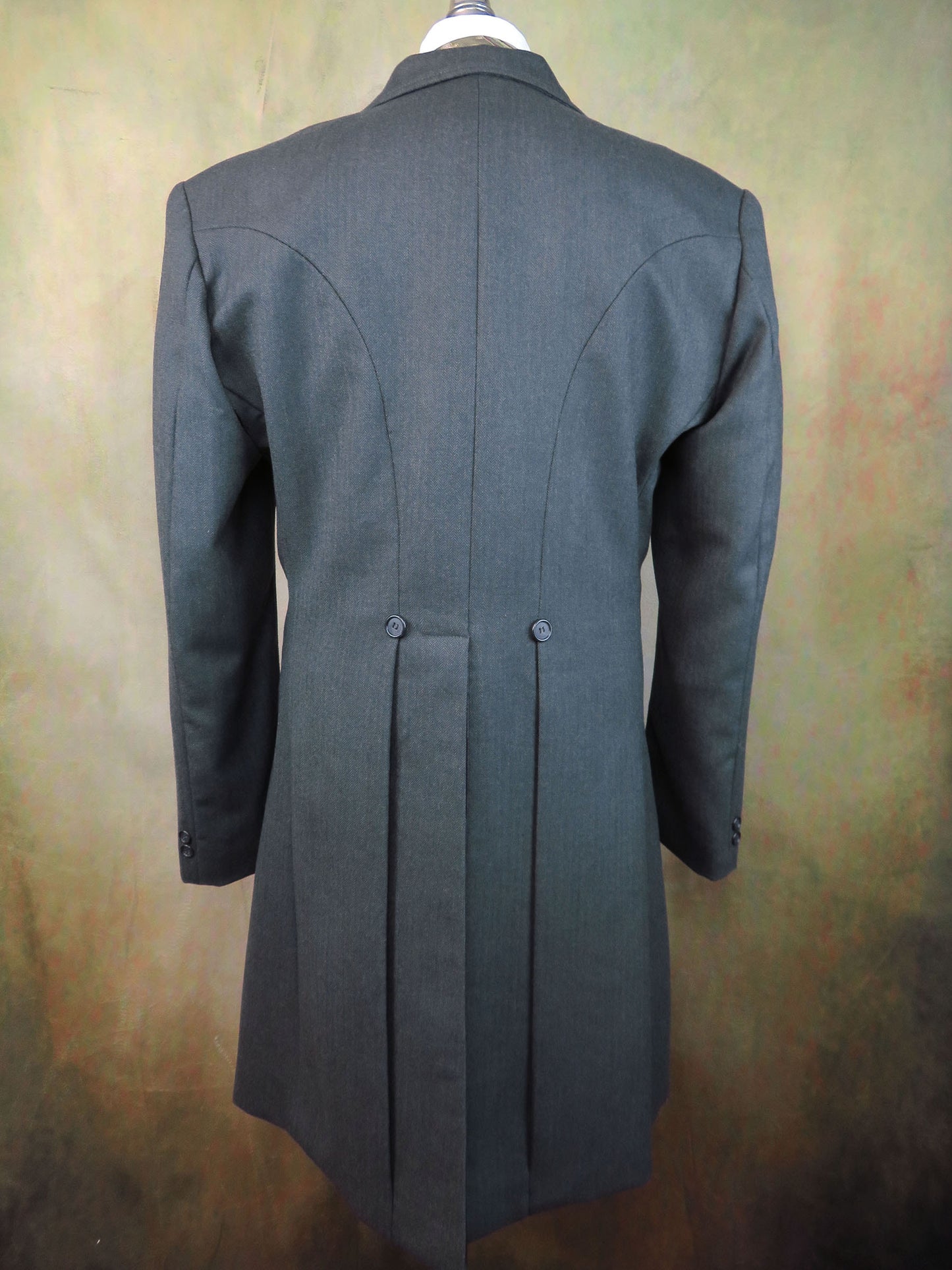 Men's Frock Coat - Hunter Green Herringbone #3852