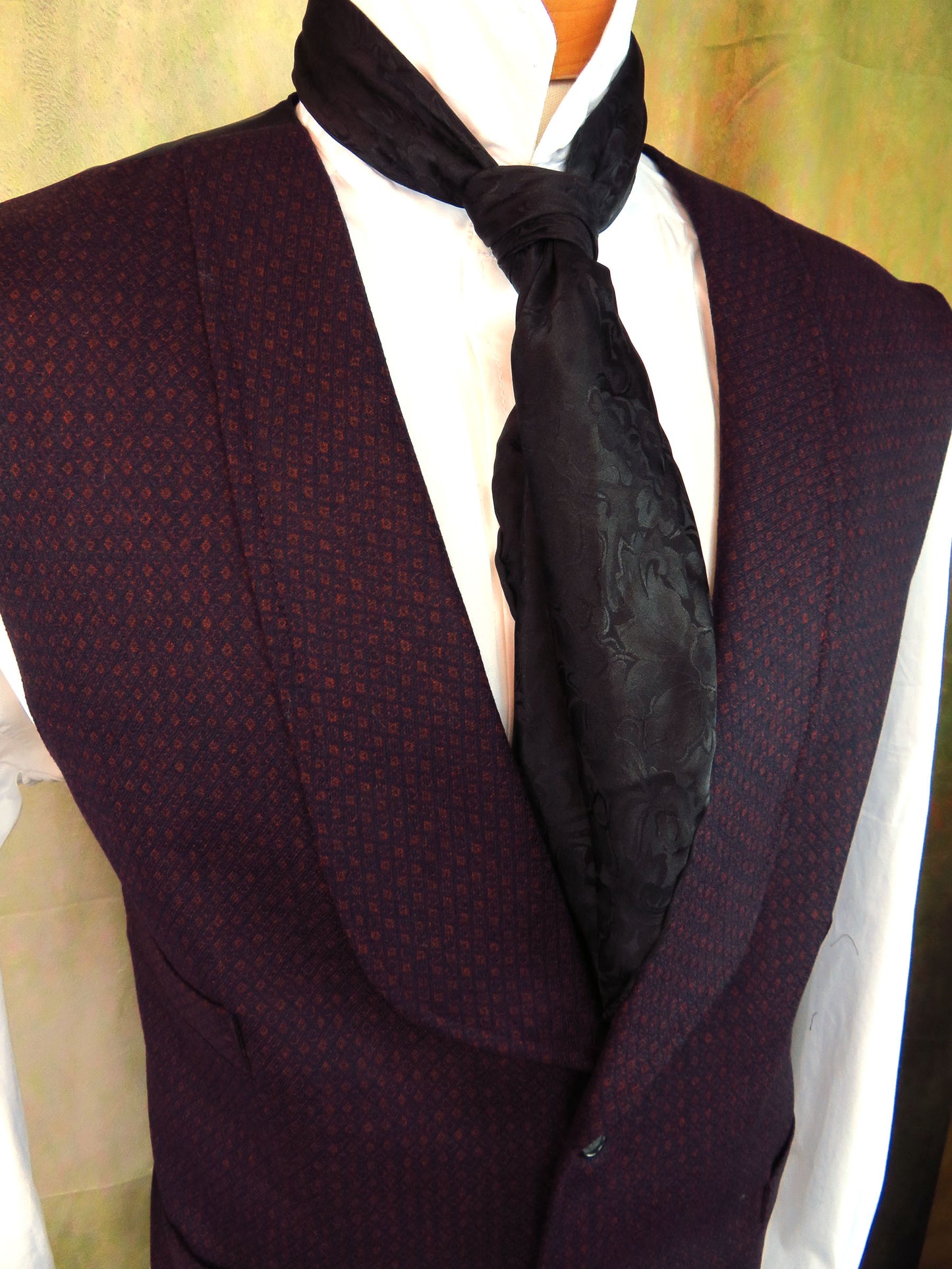 Men's Shawl Vest - Purple Diamond Limited Fabric #750-B