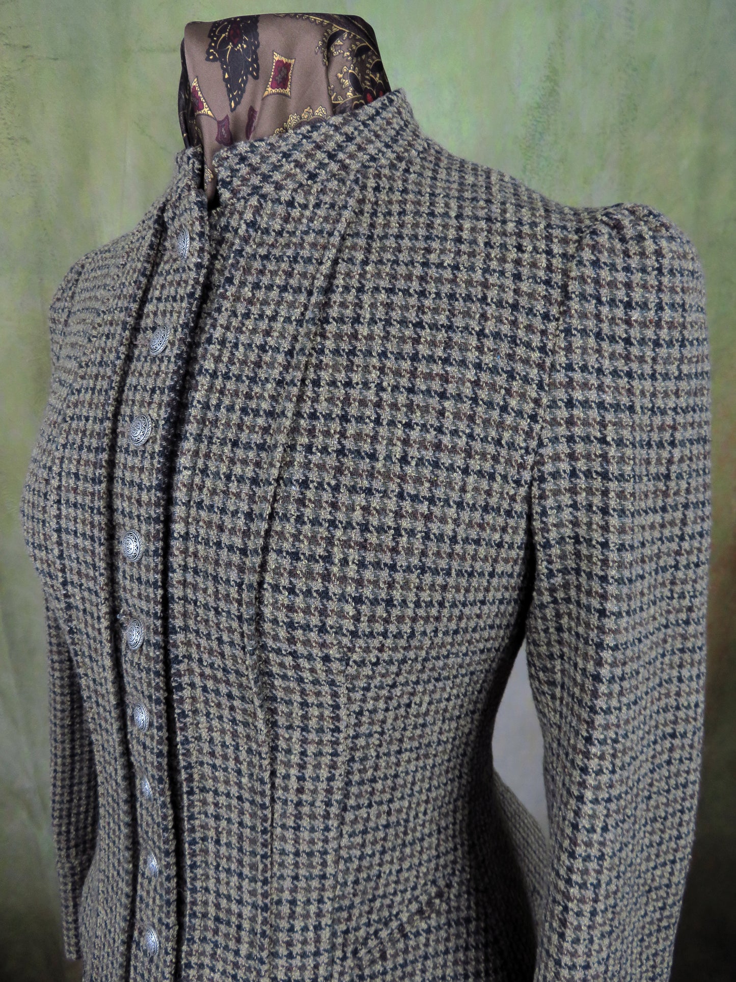 Women's Victoriana Jacket - Earth Brown Houndstooth 529