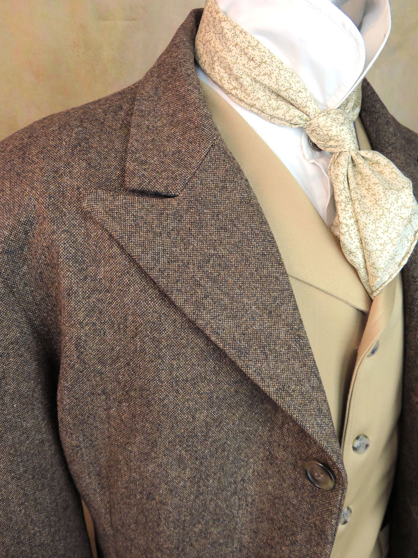Men's Town Coat - Cedar Brown Donegal Tweed
