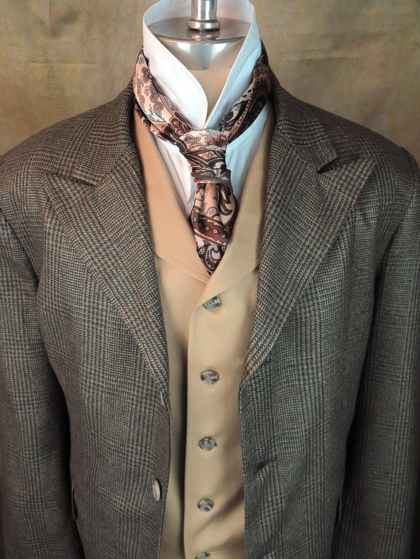 Men's Town Coat - Walnut Brown Glen Plaid #3883