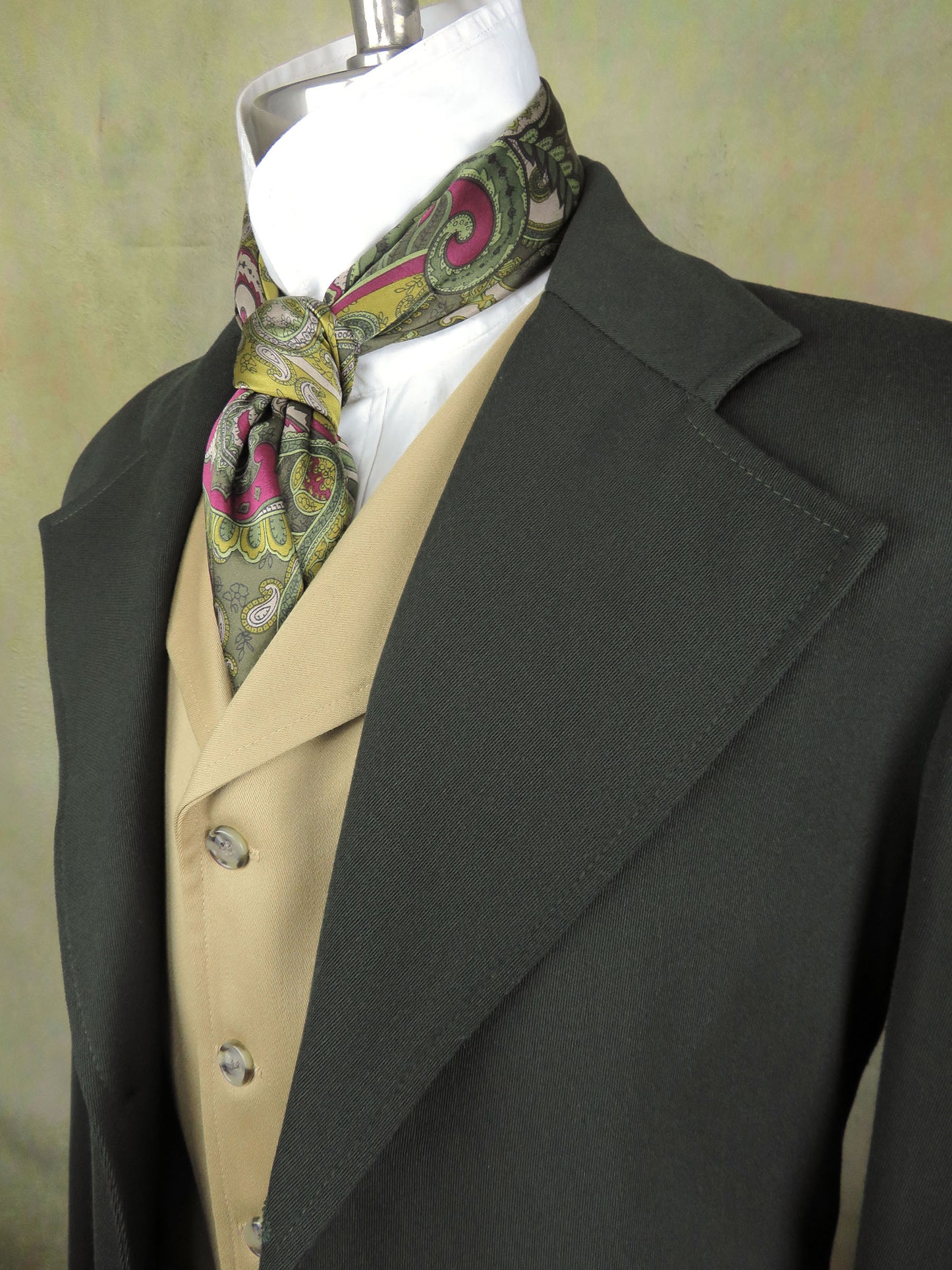Men's Frock Coat - Green Twill