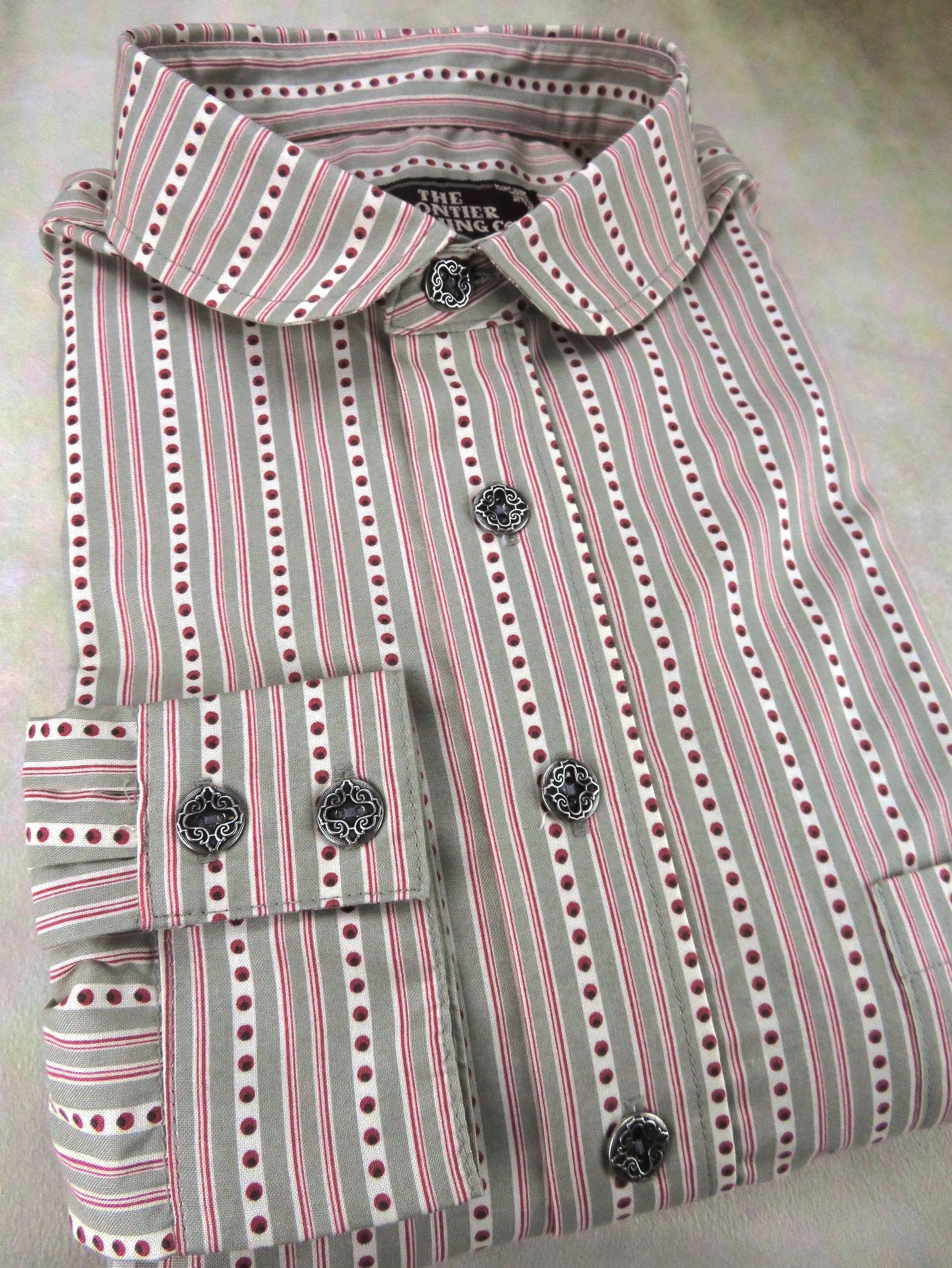 Red Dot Stripe Men's Dakota Shirt