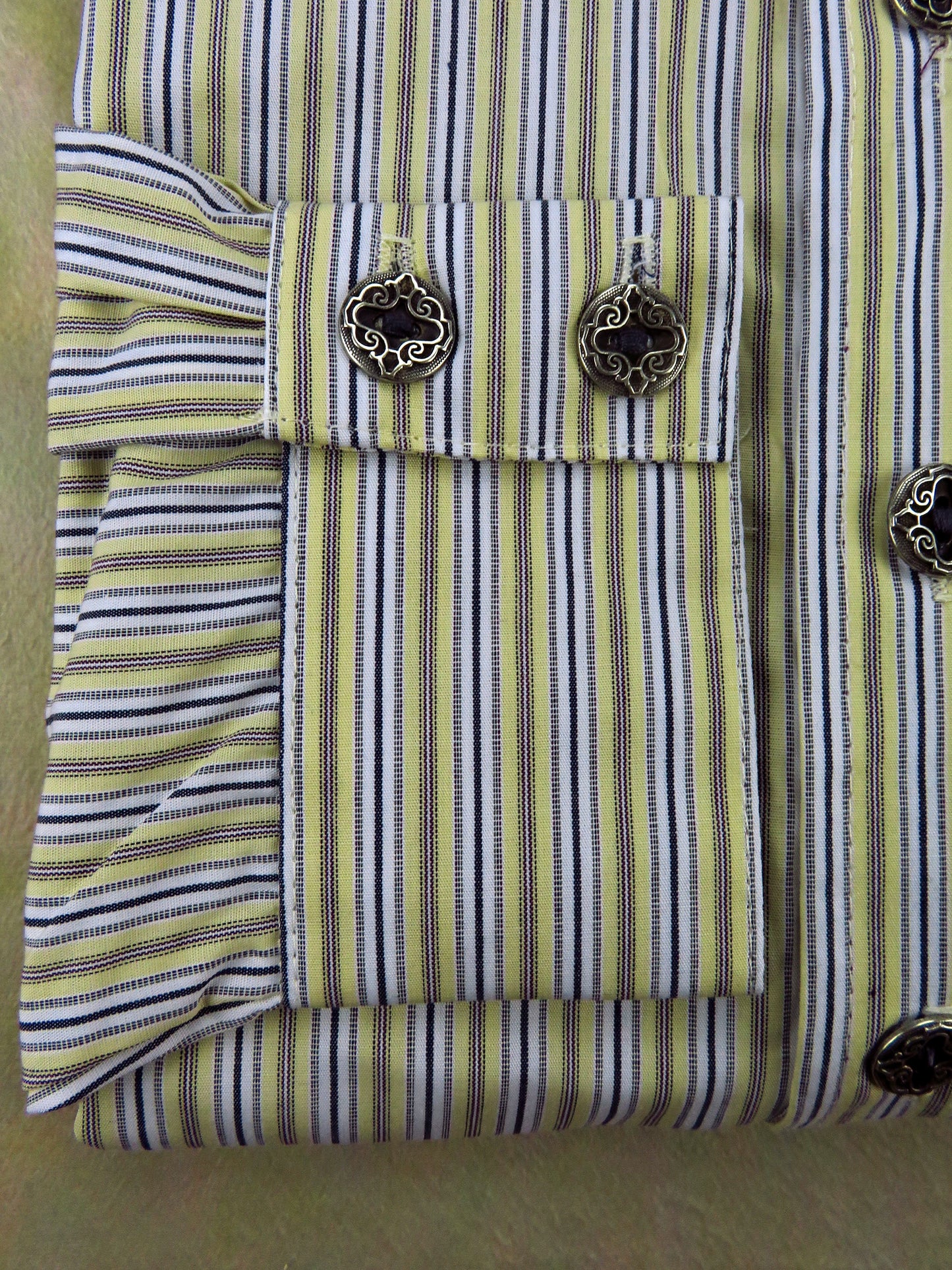 Lemon Yellow Stripe Men's Dakota Shirt