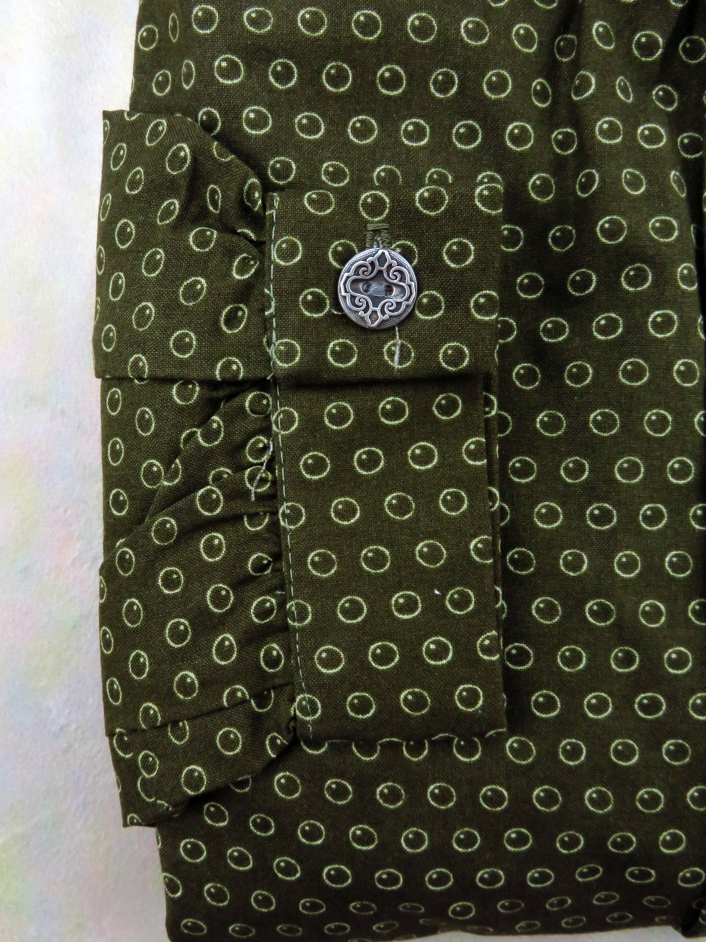 Woody Brown Bubble Wallpaper Men's Victorian Shirt