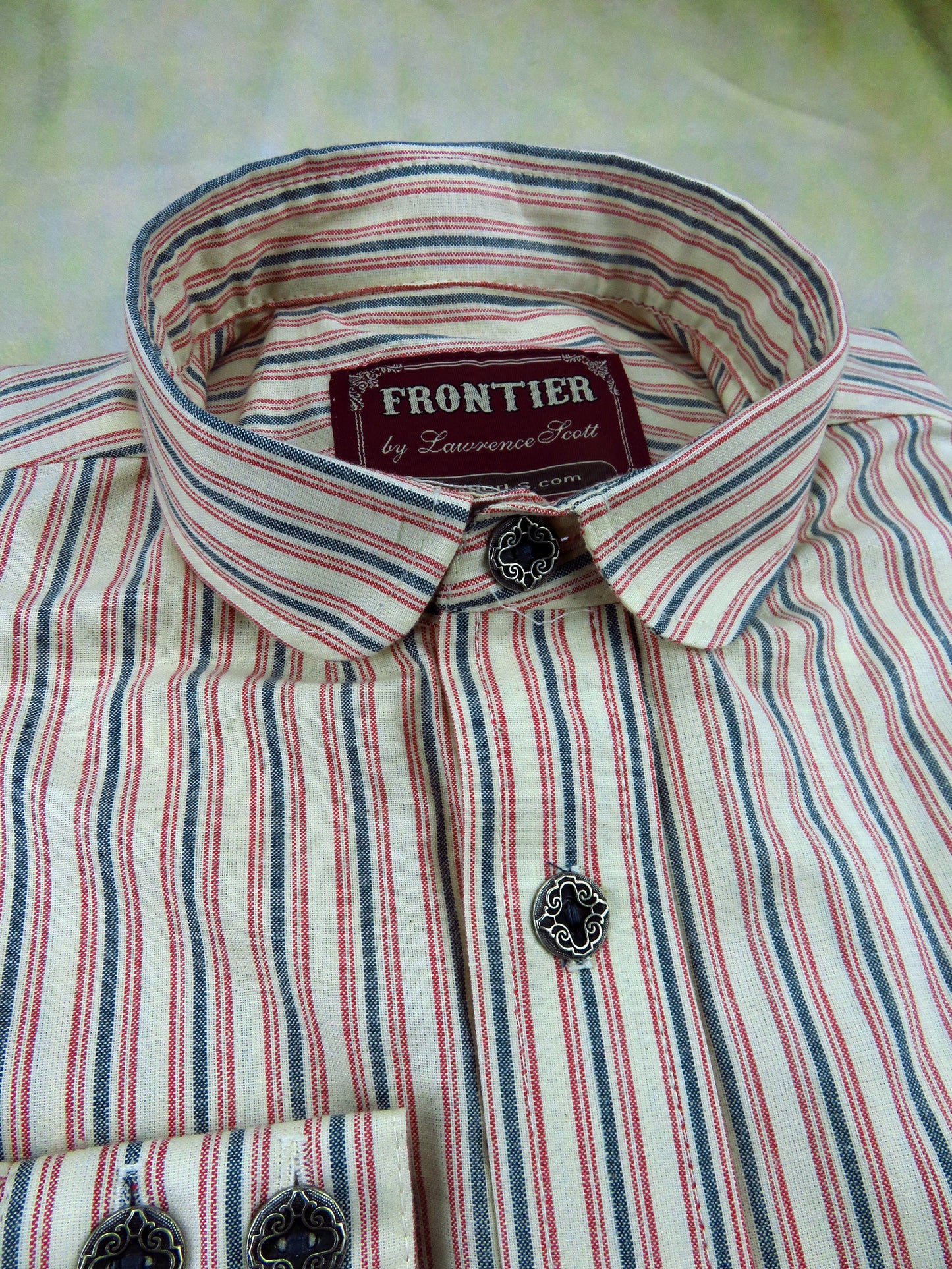 Indian Red and Grey Stripe Men's Dakota Shirt