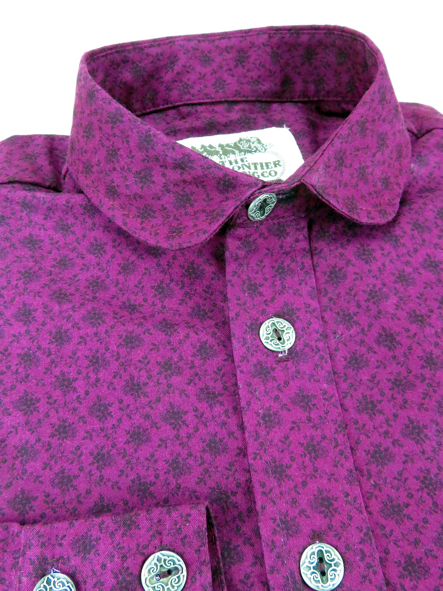 Wine Floral Wallpaper Men's Dakota Shirt