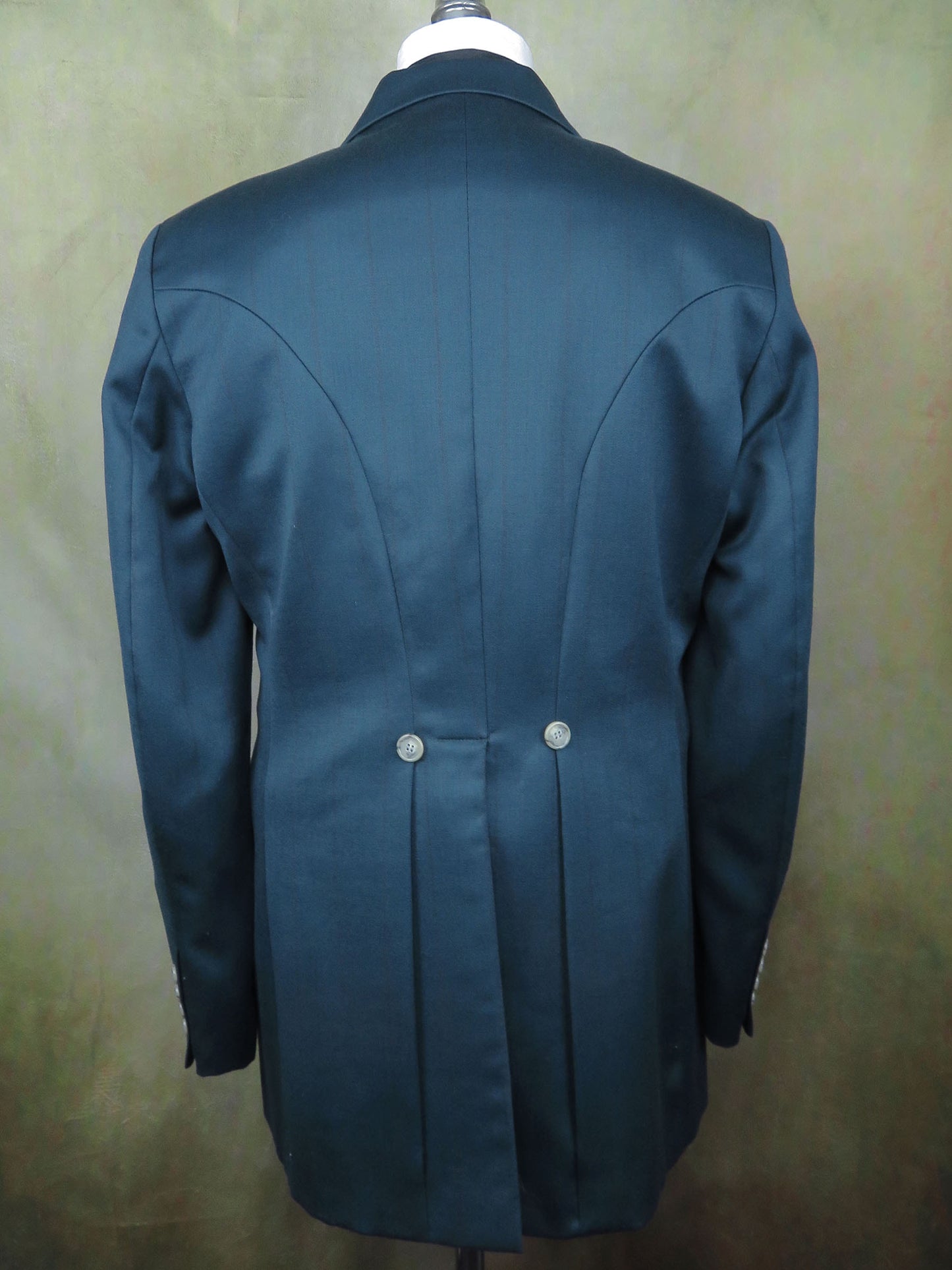 Men's Town Coat - Emerald Green with Brown Stripe #429-B