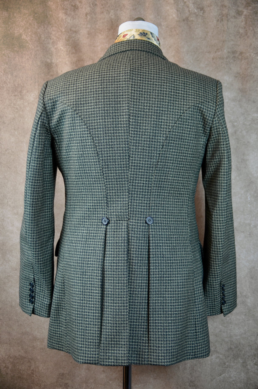 Men's Town Coat - Black and White Alternative Houndstooth f99