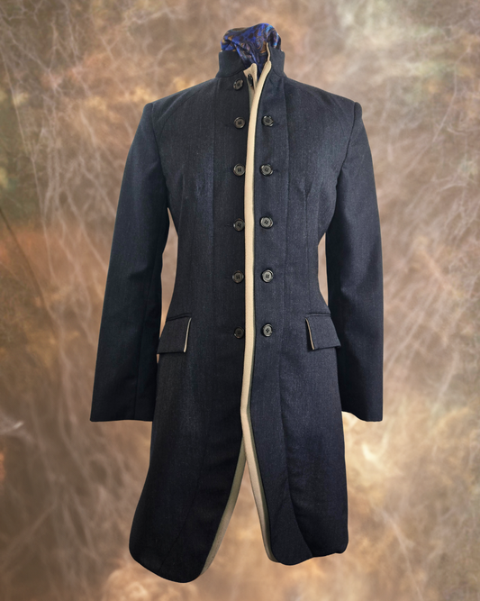 Women's Military Coat - Dark Denim